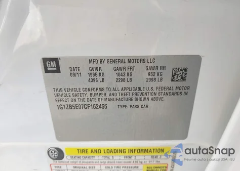 2012 Chevrolet Malibu Ls z USA, uszkodzony, nr VIN 1G1ZB5E07CF162466